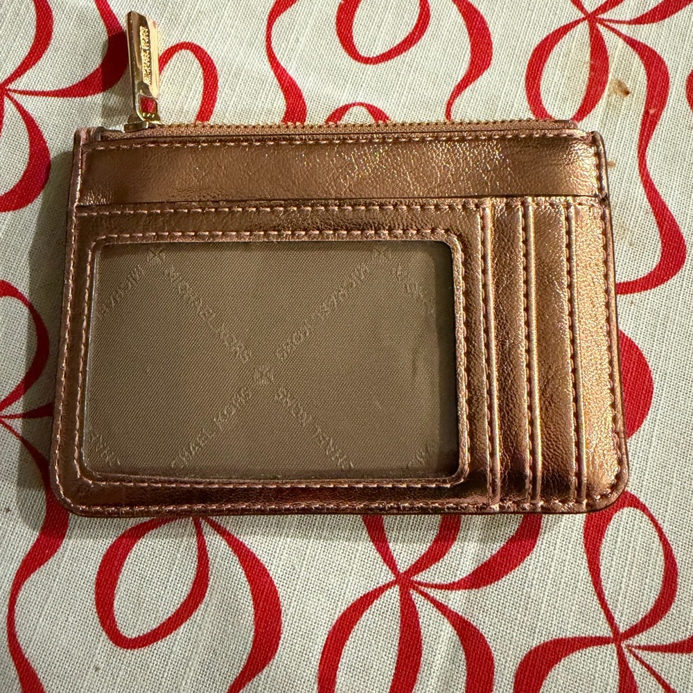 Michael Kors rose gold credit card case